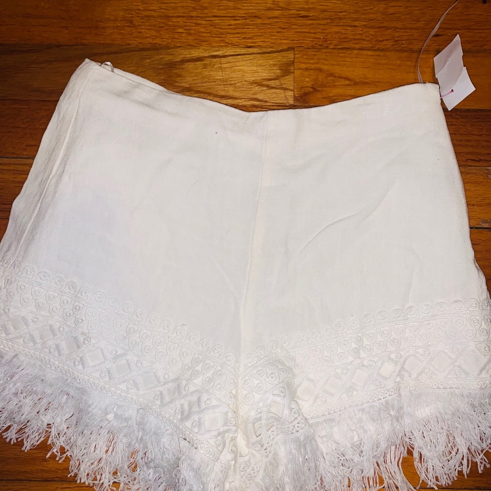 Endless Ross size small white shorts with fringe
